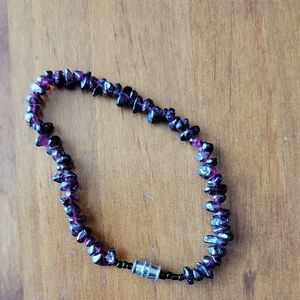 Purple Bead/Stone Bracelet